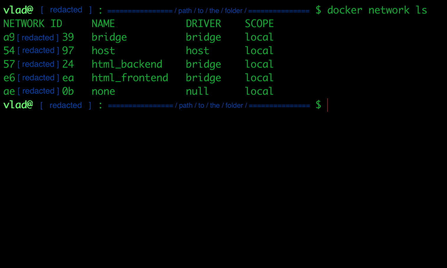 Docker Network Details