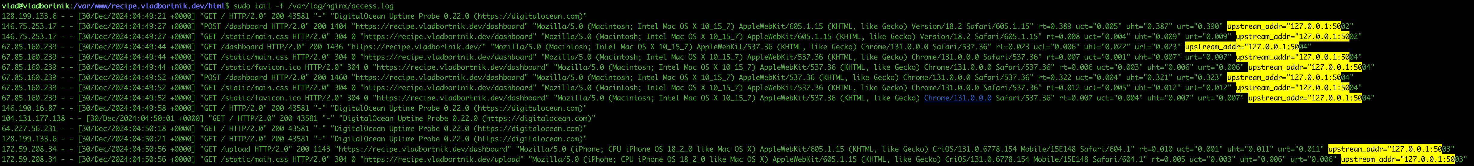 Load Balancer Logs