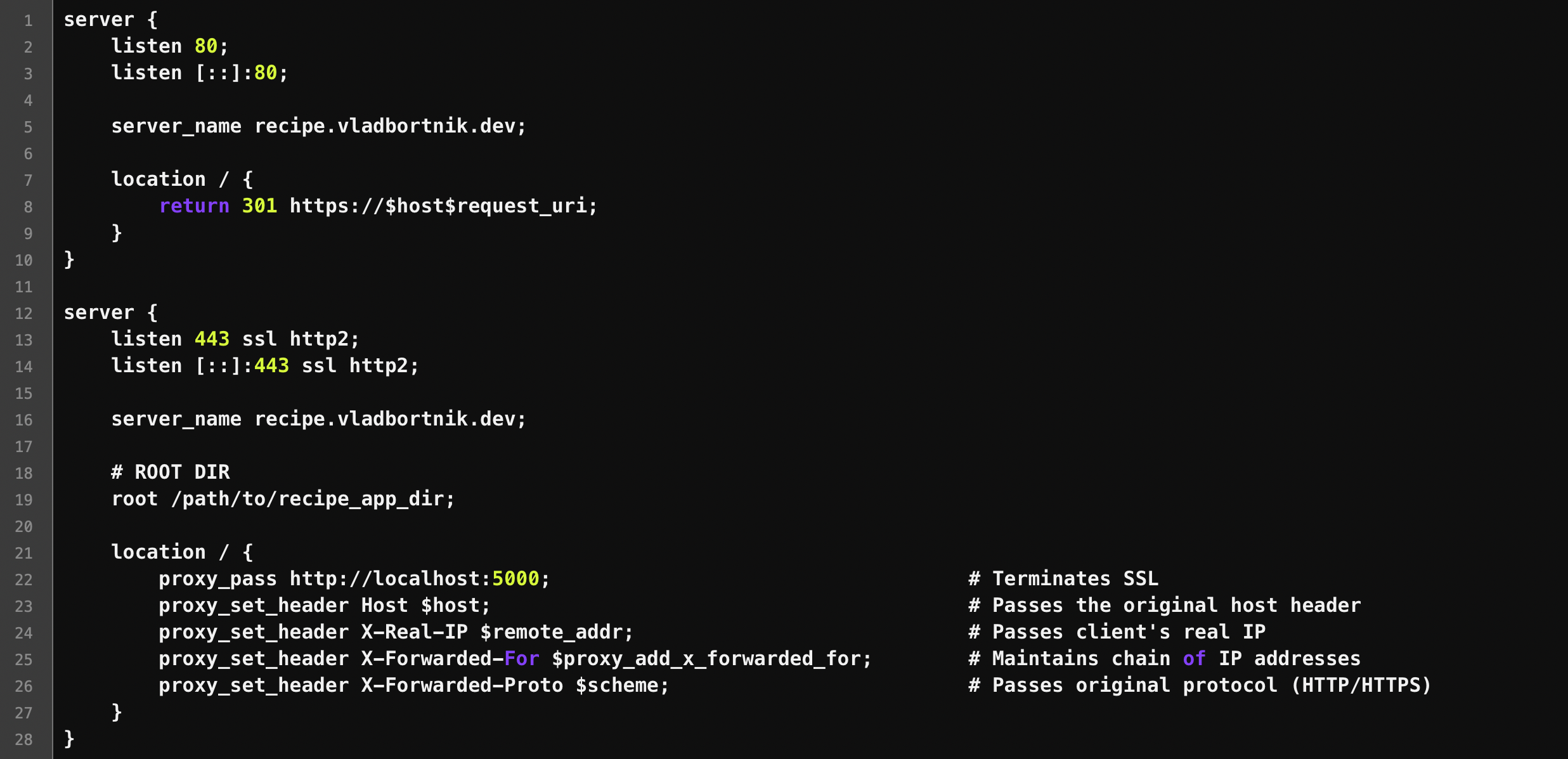 Reverse Proxy Configuration