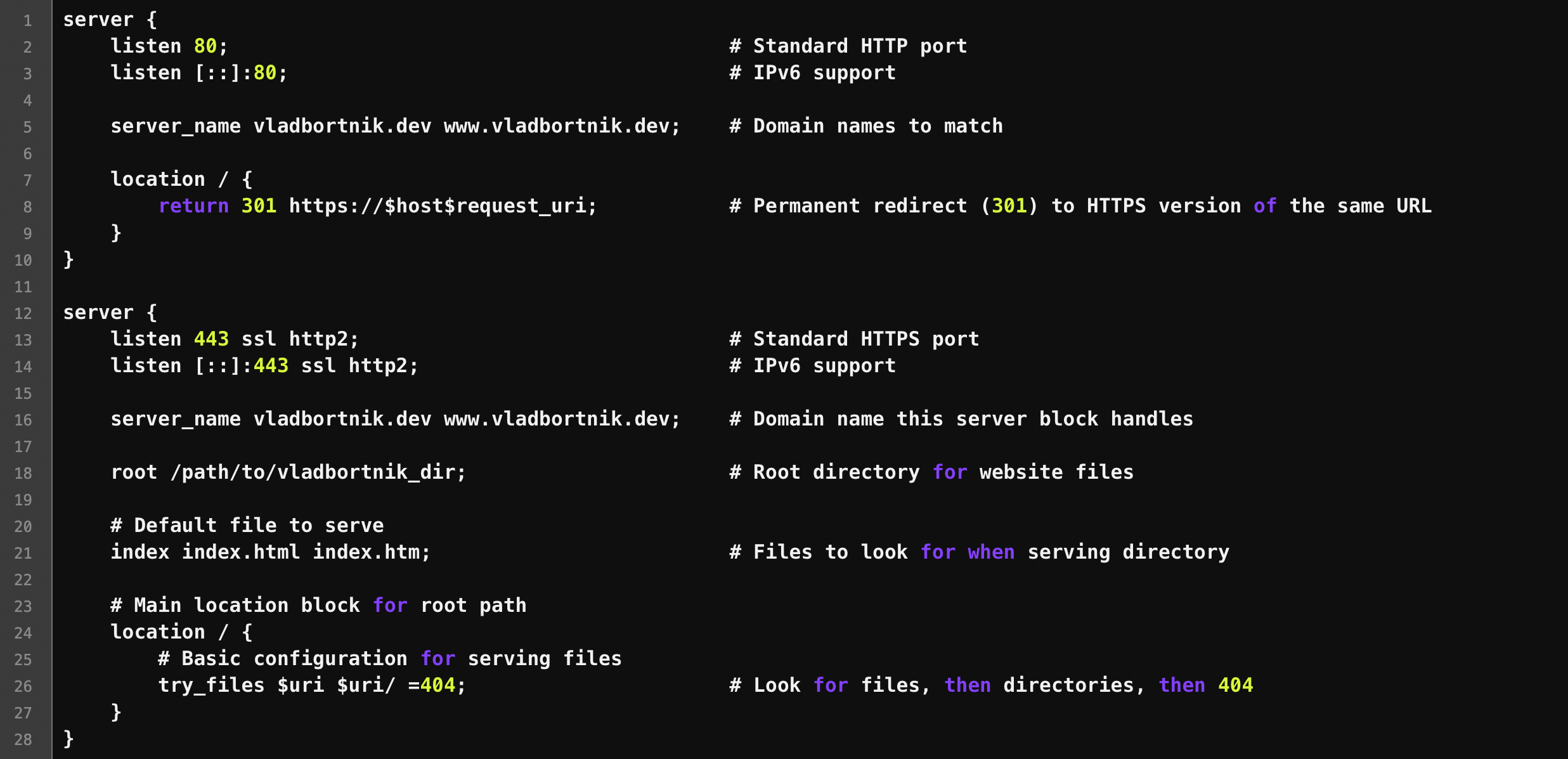 Server Blocks Configuration