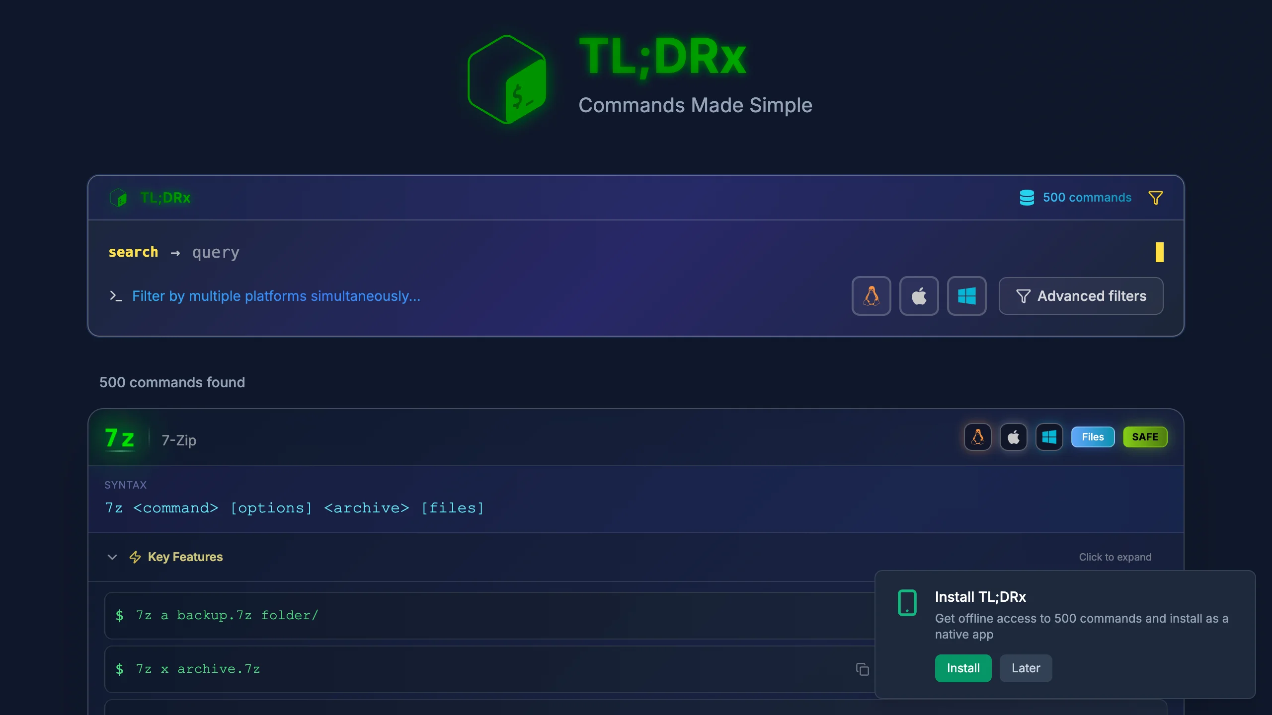 TLDRx Desktop Interface